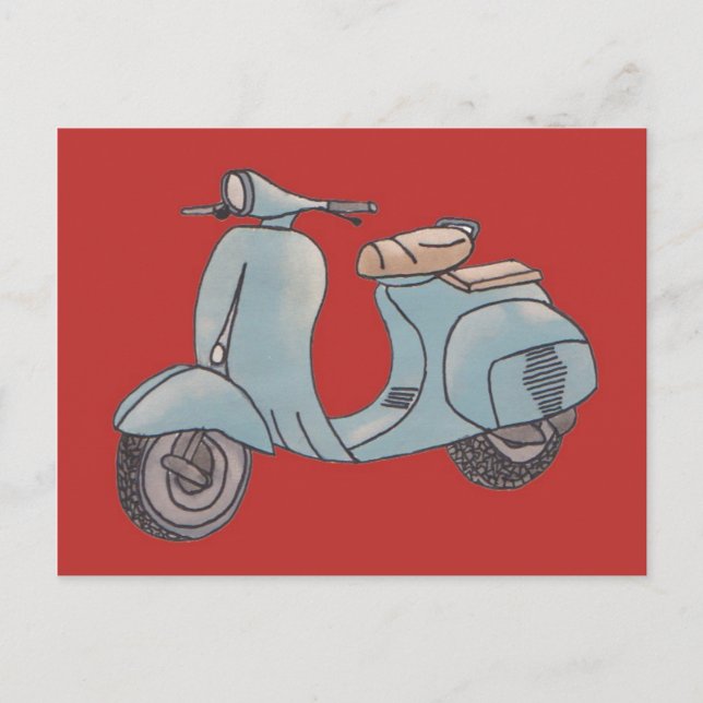 Scooter-Postkarte Postkarte (Vorderseite)