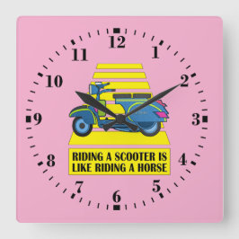 Scooter Quadratische Wanduhr