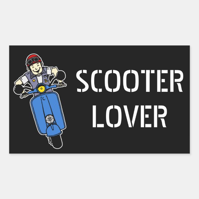 Scooter Rechteckiger Aufkleber (Vorderseite)