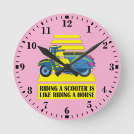Scooter Runde Wanduhr