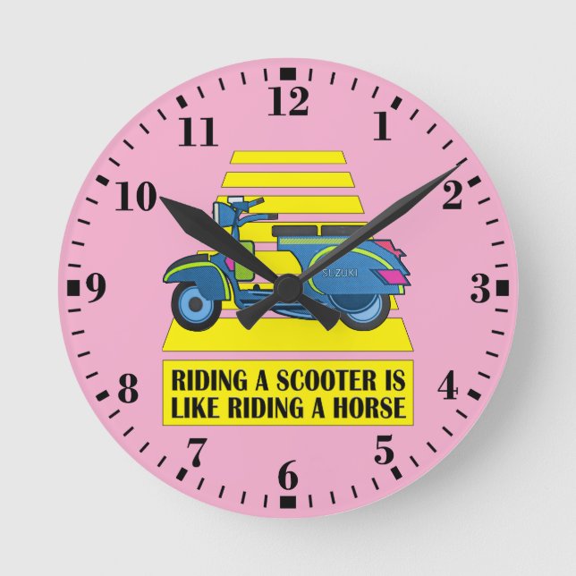Scooter Runde Wanduhr (Vorderseite)