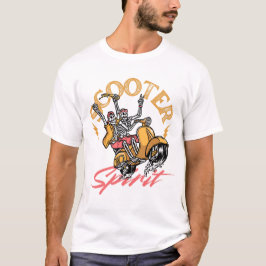 Scooter Spirit – Retro-Skelett-Fahrer-Design T-Shirt