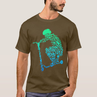 Scooter Stunt Geschenk für Jungs Kinder Jugend T-Shirt