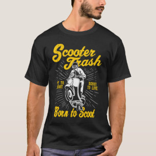 Scooter Trash Retro Distressed Style Scooter Spaß T-Shirt