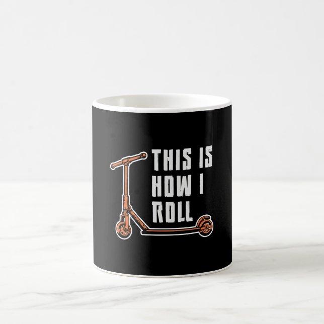 Scooter-Treiber So rolle ich Stunt Vintag Kaffeetasse (Mittel)