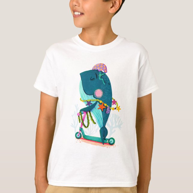 Scootering Whale T - Shirt (Vorderseite)