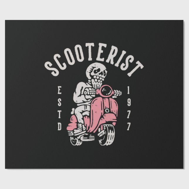 Scooterist, Ihre Tagline hier Geschenkpapier (Flach)