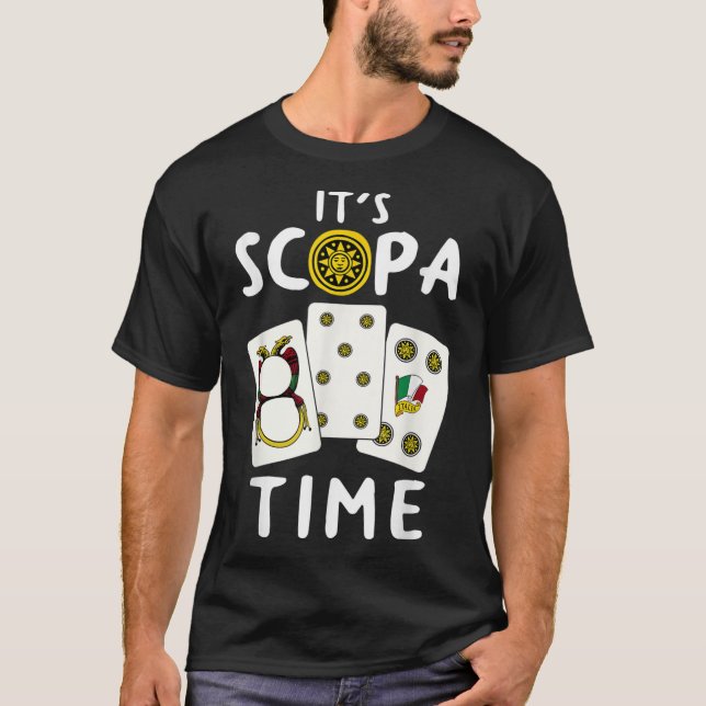 Scopa Italian Card Game Scopa Player T-Shirt (Vorderseite)