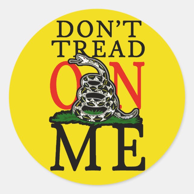 Scope Cap Sticker, Gadsden, Style 1 Runder Aufkleber (Vorderseite)