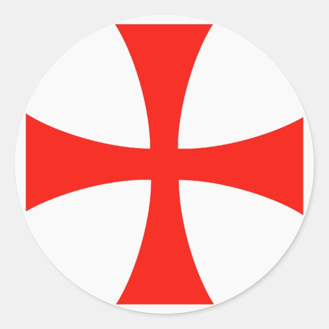 Scope Cap Sticker, Knights Templar Cross, Style 1 Runder Aufkleber (Vorderseite)