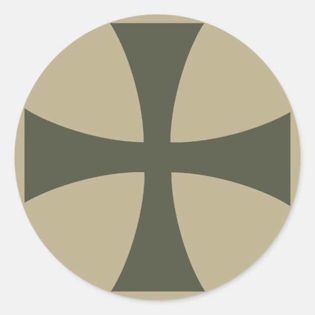 Scope Cap Sticker, Knights Templar Cross, Style 3 Runder Aufkleber (Vorderseite)