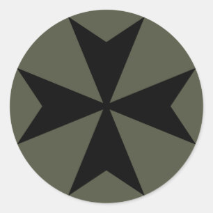 Scope Cap Sticker, Malteser Cross - Style 2 Runder Aufkleber
