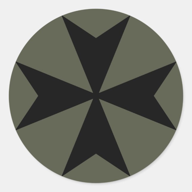Scope Cap Sticker, Malteser Cross - Style 2 Runder Aufkleber (Vorderseite)