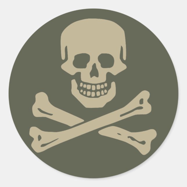 Scope Cap Sticker, Piratenflagge - Stil 1 Runder Aufkleber (Vorderseite)