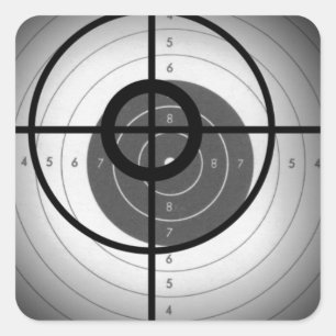 Scope Crosshair Quadratischer Aufkleber