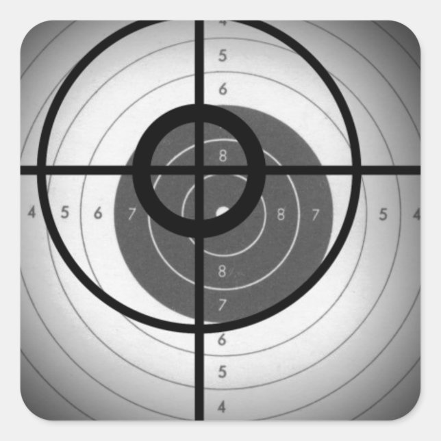 Scope Crosshair Quadratischer Aufkleber (Vorderseite)