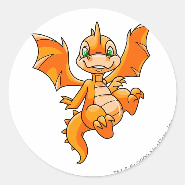 Scorchio Orange Runder Aufkleber (Vorderseite)