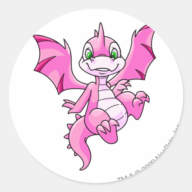 Scorchio Pink Runder Aufkleber (Vorderseite)