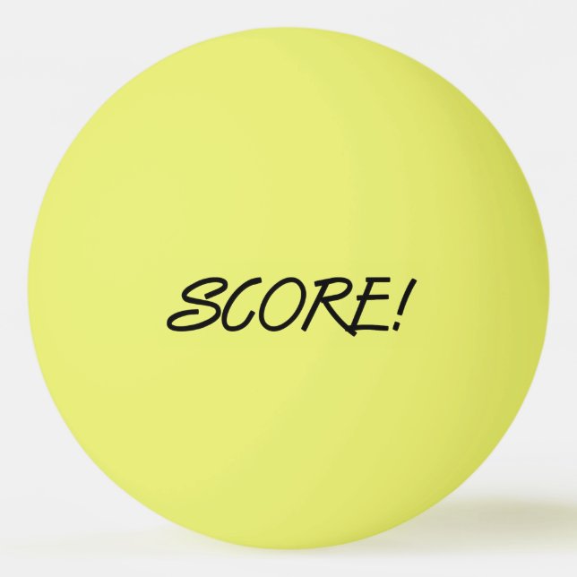 Score 1-star yellow black ping pong ball tischtennisball (Vorderseite)