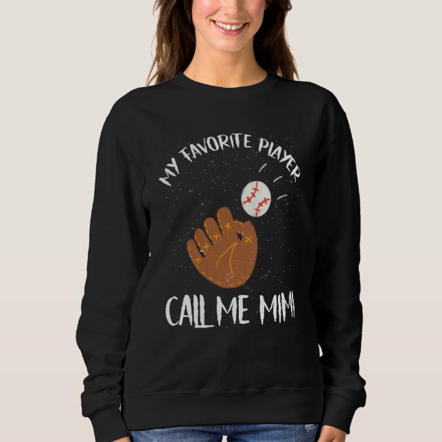Score Big with the Call Me Mimi Baseball Squad Spo Sweatshirt (Vorderseite)