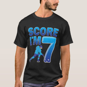 Score Ich bin 7 Eishockeyspieler 7. Geburtstagsfei T-Shirt