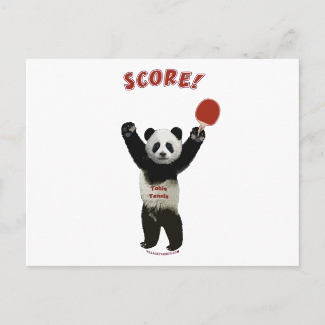 Score Panda Pong Postkarte (Vorderseite)