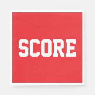 SCORE Spaß Sportlich Weiße Sportliche Text Auf Hel Serviette