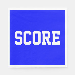 SCORE Sportlich Weiße Athletik-Schrift auf Königli Serviette