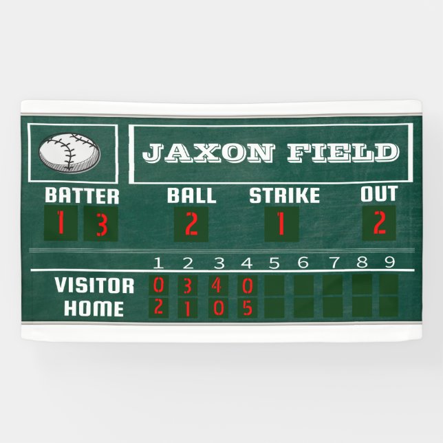 Scoreboard, Baseball, Geburtstag, Banner (Horizontal)
