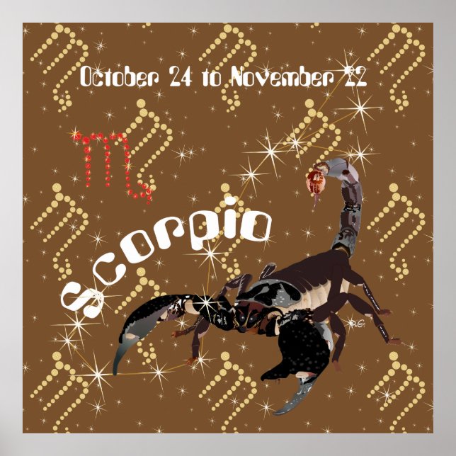 Scorpio 24. Oktober bis 22. November Poster (Vorne)