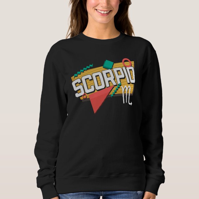 Scorpio 90s Horoscope Zodiac Sign Astrology Sweatshirt (Vorderseite)