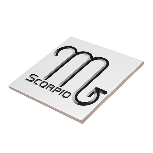 SCORPIO, abstrakte Gestaltung des Zodiac-Zeichens, Fliese (Seite)