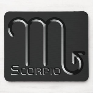 SCORPIO, abstrakte Gestaltung des Zodiac-Zeichens, Mousepad