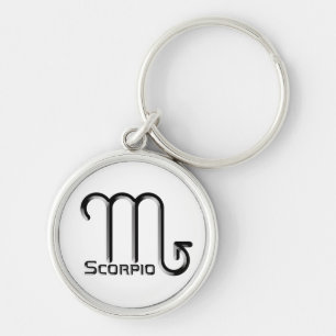 SCORPIO, abstrakte Gestaltung des Zodiac-Zeichens, Schlüsselanhänger