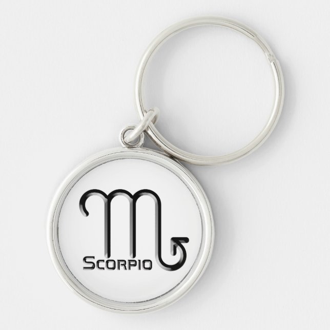 SCORPIO, abstrakte Gestaltung des Zodiac-Zeichens, Schlüsselanhänger (Vorne)