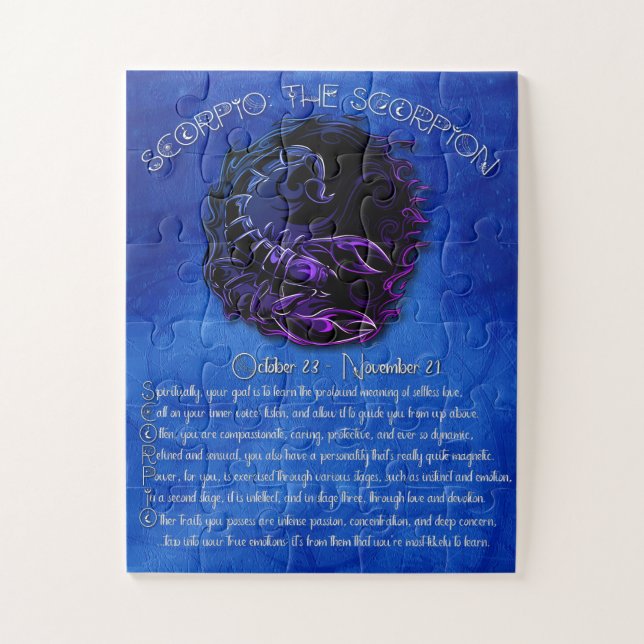 Scorpio Akrostisches Puzzle (Vertikal)