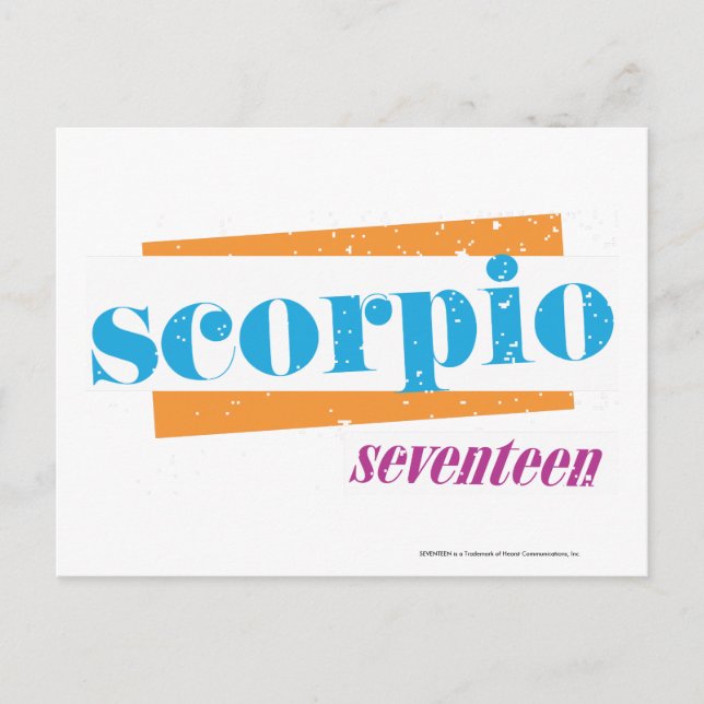 Scorpio Aqua Postkarte (Vorderseite)