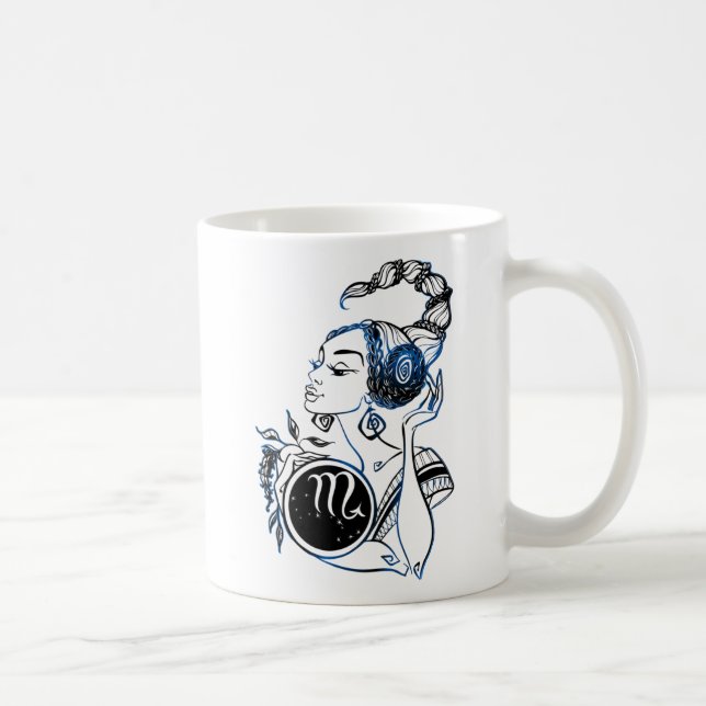 Scorpio Art Deco Lady Kaffeetasse (Rechts)