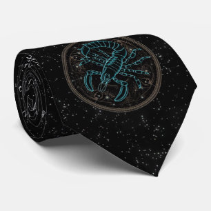 Scorpio Astrologie Zodiac Neck Tie Krawatte
