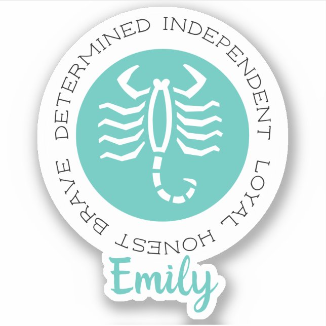 Scorpio-Aufkleber Aufkleber (Vorderseite)