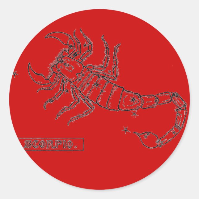 Scorpio-Aufkleber Runder Aufkleber (Vorderseite)