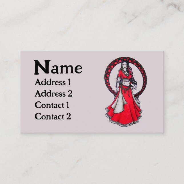 Scorpio Belly Dancer Business Cards Visitenkarte (Vorderseite)
