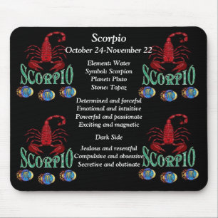 Scorpio Birth Sign Zodiac Maus Pad Mousepad