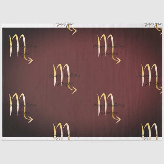 Scorpio Birthday Color Wrap Seidenpapier (Vorderseite)