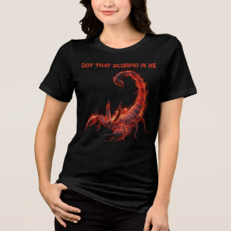 Scorpio Birthday Gift | Zodiac | Fiery Scorpion Tri-Blend Shirt