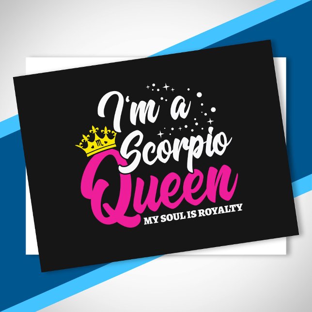 Scorpio Birthday Queen October November Zodiac Postkarte (Von Creator hochgeladen)