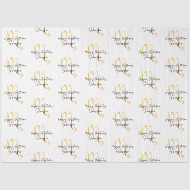 Scorpio Birthday Wrap Seidenpapier (Vorderseite)