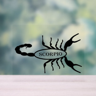 Scorpio Black Scorpion Star Sign Acrylschild