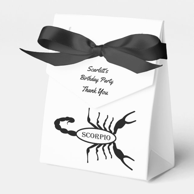 Scorpio Black Scorpion Star Sign Custom Geschenkschachtel (Vorderseite)