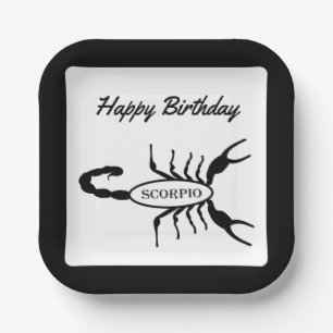 Scorpio Black Scorpion Star Sign Custom Pappteller